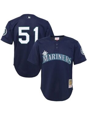 Seattle Mariners Ichiro Mitchell & Ness Cooperstown Batting Practice Jersey